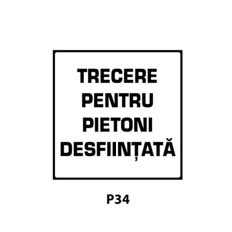 Trecere pentru pietoni desfiintata